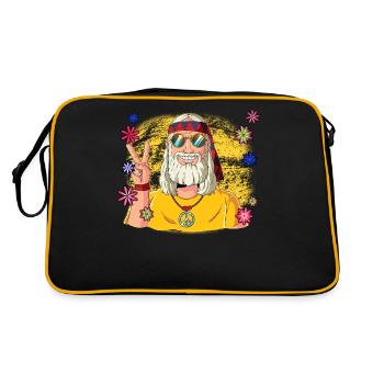 60s 70s Costume Groovy Hippie - Sac Retro - noir/or - Dos