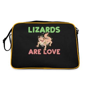 Lizard Lover Lizard Gift Lizard Propriétaire - Sac Retro - noir/or - Dos