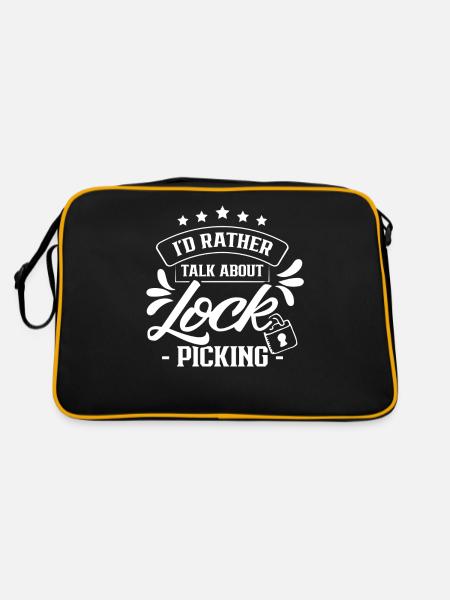 Je préfère parler de crochetage de serrure - Sac Retro - noir/or - Dos