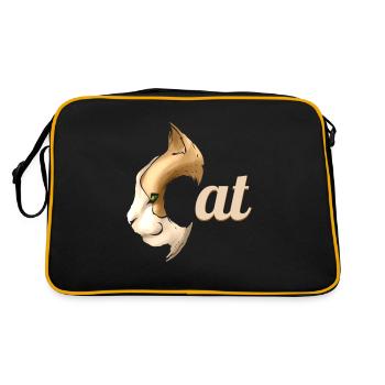 Logo Cat On Purrsday - Retro Bag - black/gold - Back