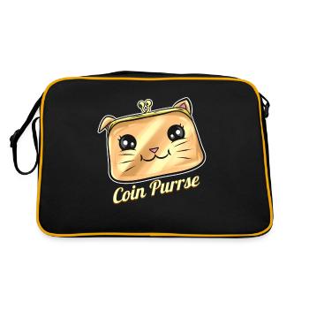 Cat Wallet Coin Purrse On Purrsday - Retro Bag - black/gold - Back