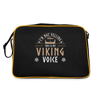 Viking Das ist meine Wikingerstimme Jomsviking - Retro Tasche - Schwarz/Gold - Hinten