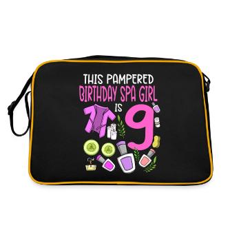Spa Birthday For Girls 9th Spa Birthday Party - Retro Bag - black/gold - Back