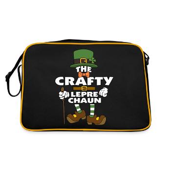 The Crafty Leprechaun St Patrick's Day - Retro Bag - black/gold - Back
