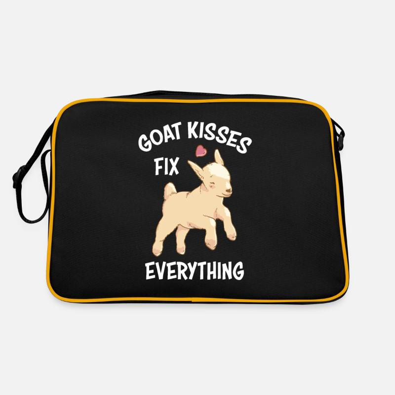 Spreading Love Laughter Goat Kisses Fix Everything Retro Tasche