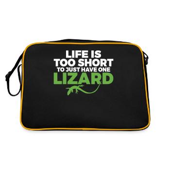 Lizard Lover Lizard Gift Lizard Propriétaire - Sac Retro - noir/or - Dos
