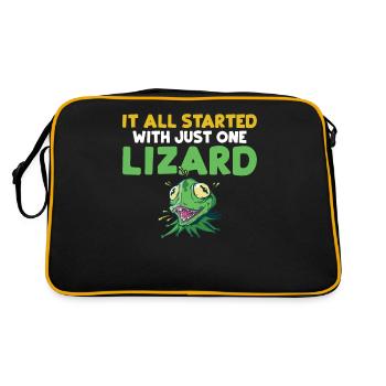 Lizard Lover Lizard Gift Lizard Propriétaire - Sac Retro - noir/or - Dos