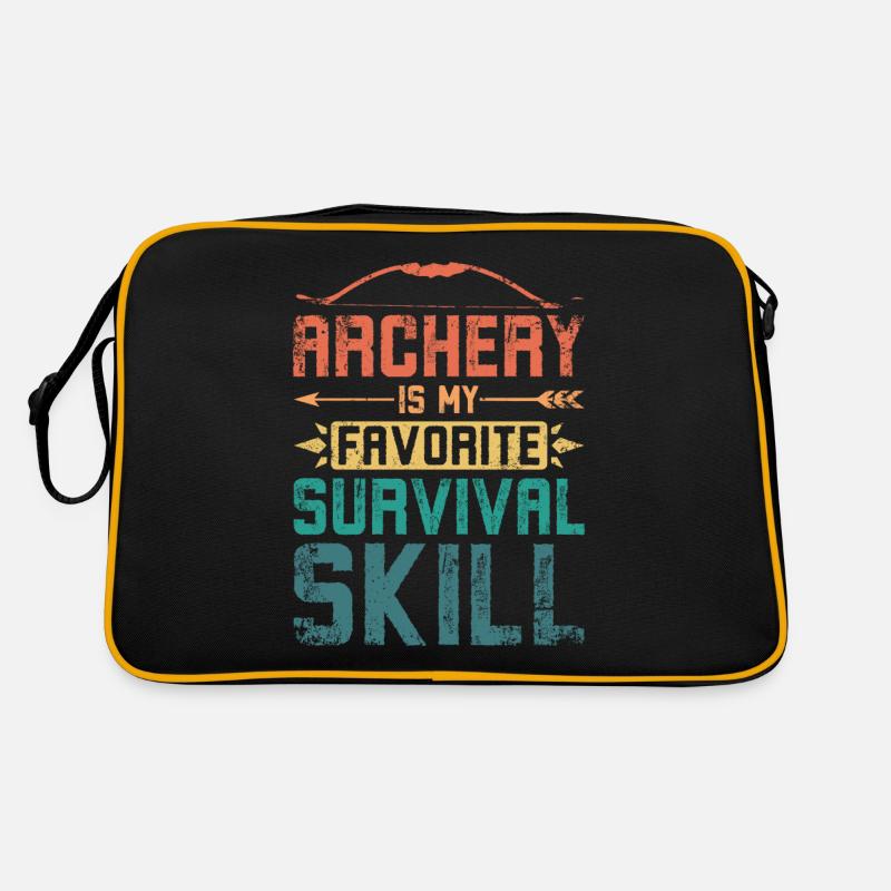 Archery is my favorite survival skill Retro Tasche