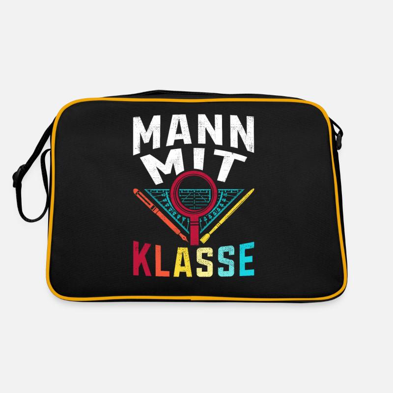 Man with class Primary school teacher Teacher Retro Bag