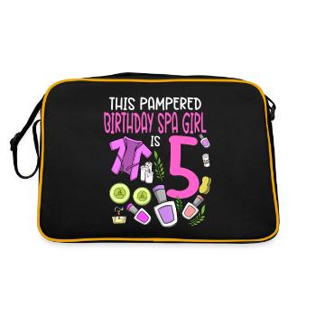Spa Birthday For Girls 5th Spa Birthday Party - Retro Bag - black/gold - Back