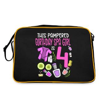 Spa Birthday For Girls 4th Spa Birthday Party - Retro Bag - black/gold - Back