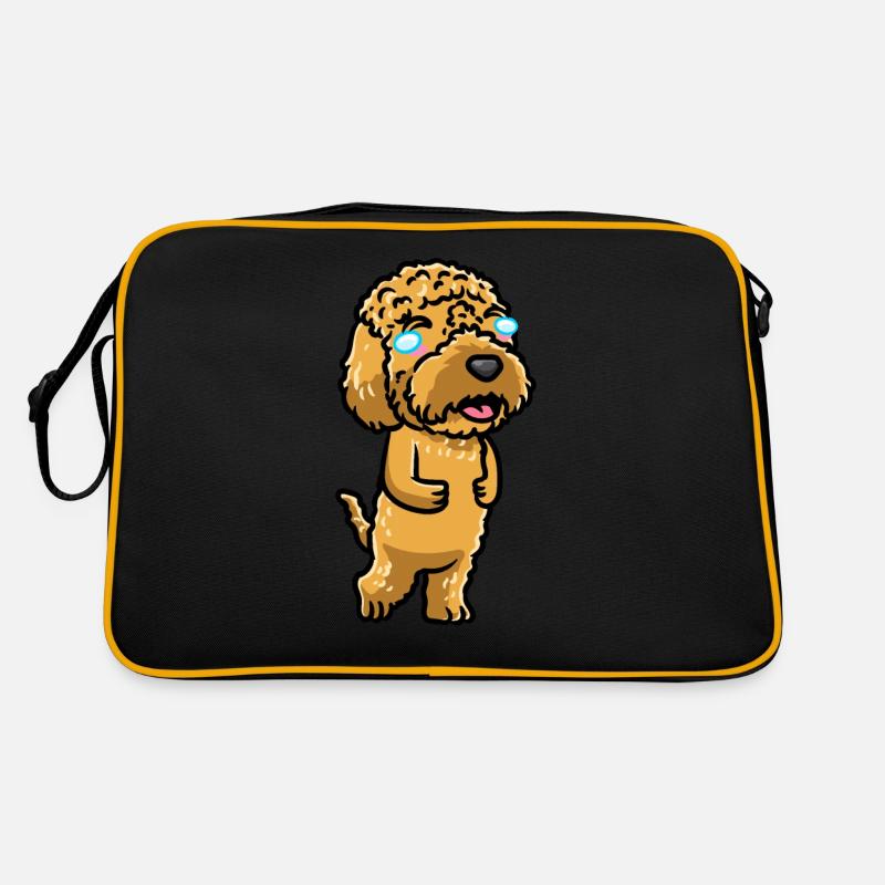 Kawaii Cockapoo Chien Émoticône qui rit Sac Retro