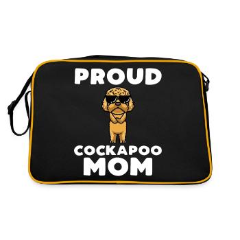 Cockapoo Dog - Retro Bag - black/gold - Back