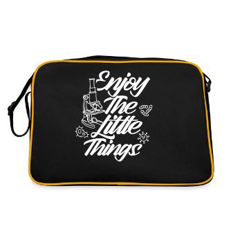 Enjoy the little things Microscope Microscopes - Retro Bag - black/gold - Back