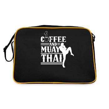 Combat de combattant d’arts martiaux de café et de Muay Thai - Sac Retro - noir/or - Dos