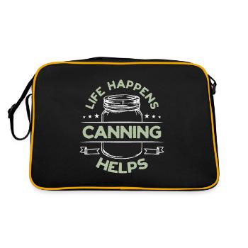 La mise en conserve de la vie se produit La mise en conserve aide à conserver les aliments - Sac Retro - noir/or - Dos