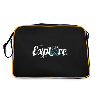 Logo Explorez le monde - Mother Earth On Camping - Sac Retro - noir/or - Dos