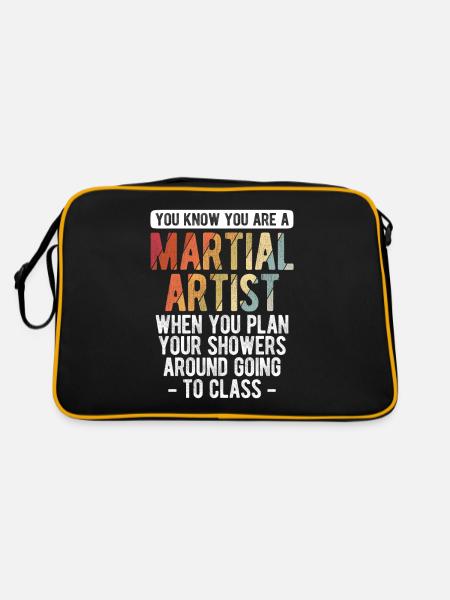Mixed Martial Arts MMA - Retro Tasche - Schwarz/Gold - Hinten