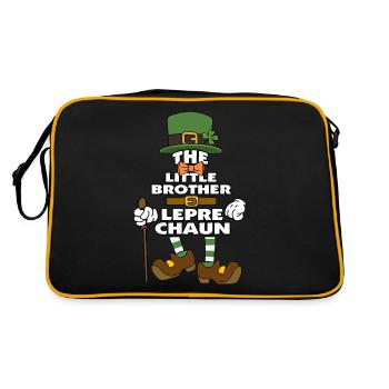 The Little Brother Leprechaun St Patrick's Day - Retro Tasche - Schwarz/Gold - Hinten