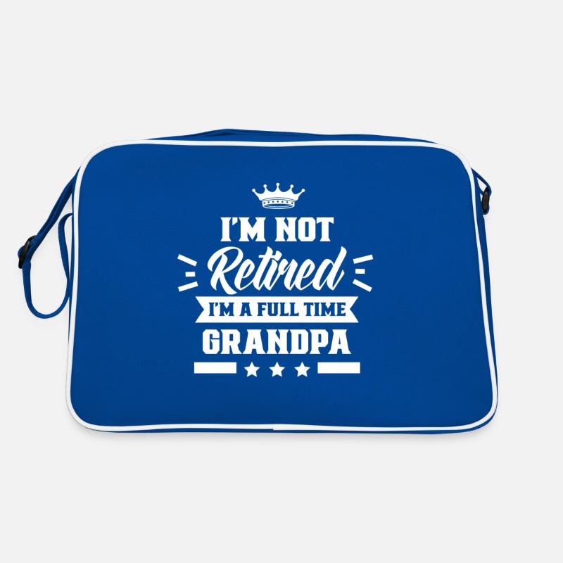 Bin Nicht Im Ruhestand Ich Bin Ein Vollzeit-Opa Retro Tasche