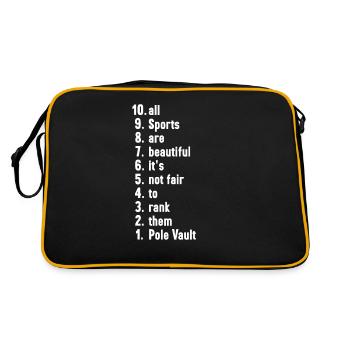 Funny Sports Quotes Pole Vault Lover Gift - Retro Bag - black/gold - Back