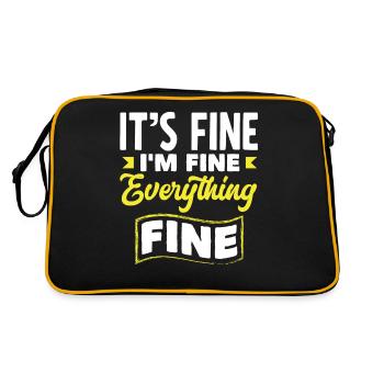 C’est bien je vais bien tout va bien pour le vin - Sac Retro - noir/or - Dos