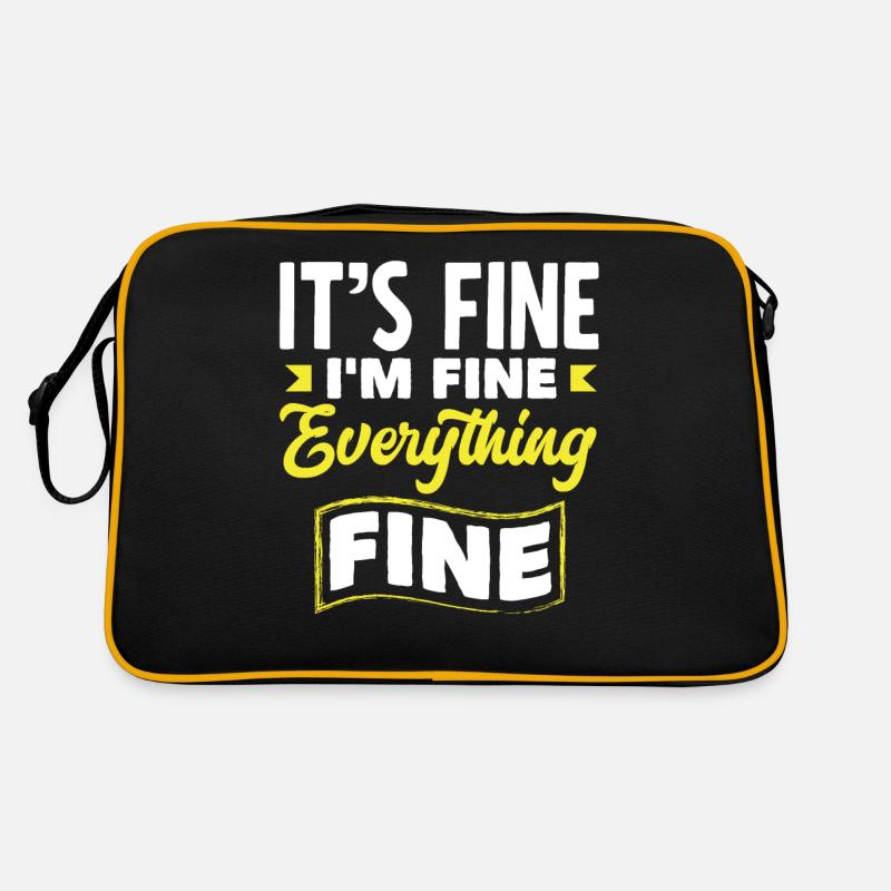 It's Fine I'm Fine Everything Is Fine for Wine Retro Tasche