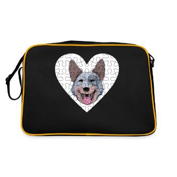 Australian Cattle Dog - Retro Bag - black/gold - Back