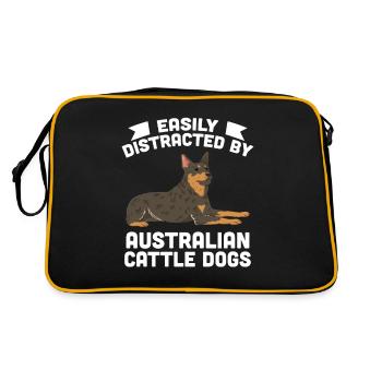 Australian Cattle Dog - Retro Bag - black/gold - Back