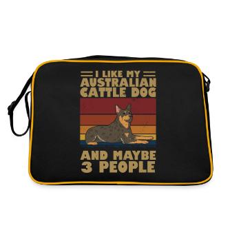 Australian Cattle Dog - Retro Bag - black/gold - Back