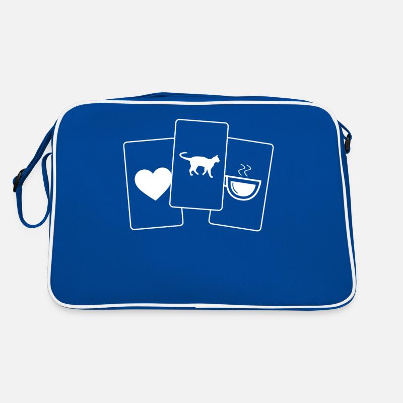 Coeur - Café - Chat - Sac Retro