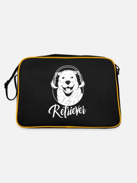 Retriever Chien de compagnie Dictons Retrievers - Sac Retro - noir/or - Dos