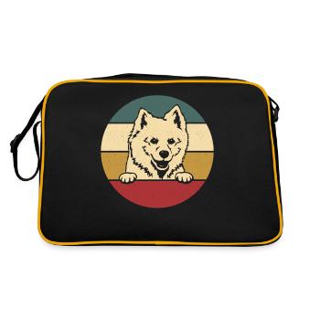 American Eskimo Dog - Retro Bag - black/gold - Back