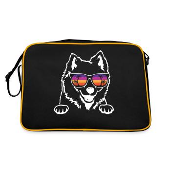 American Eskimo Dog - Retro Bag - black/gold - Back