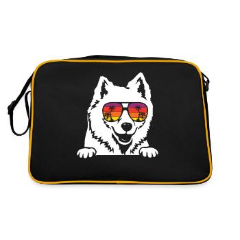 American Eskimo Dog - Retro Bag - black/gold - Back