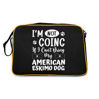 American Eskimo Dog - Retro Bag - black/gold - Back