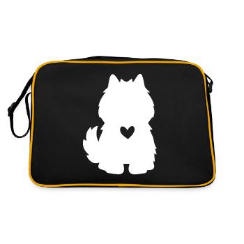 American Eskimo Dog - Retro Bag - black/gold - Back