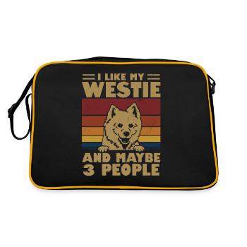 American Eskimo Dog - Retro Bag - black/gold - Back