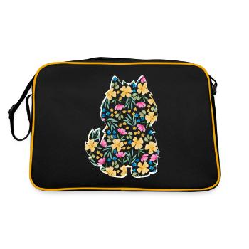 American Eskimo Dog - Retro Bag - black/gold - Back