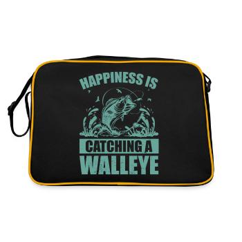 Zander Pike Fishing Anglers - Retro Bag - black/gold - Back