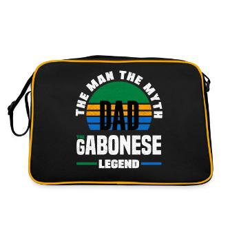 Gabonese Gabon Gabonese Flag Fathers Day - Retro Bag - black/gold - Back