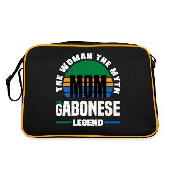 Gabonese Gabon Gabonese Flag Mothers Day - Retro Bag - black/gold - Back