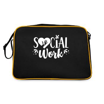 Social Work Profession Social Worker Social Work - Retro Bag - black/gold - Back