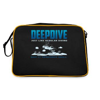 Tief Tauchen Freedive DeepDive - Retro Tasche - Schwarz/Gold - Hinten