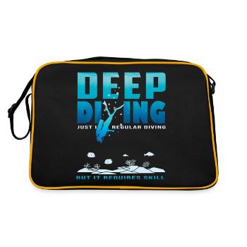 Tief Tauchen Freedive DeepDive - Retro Tasche - Schwarz/Gold - Hinten