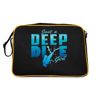 Tief Tauchen Freedive DeepDive - Retro Tasche - Schwarz/Gold - Hinten