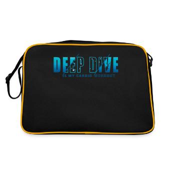 Tief Tauchen Freedive DeepDive - Retro Tasche - Schwarz/Gold - Hinten