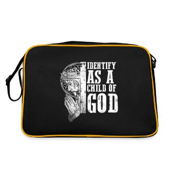 Identifiez-vous comme un enfant de Dieu I Jésus - Sac Retro - noir/or - Dos