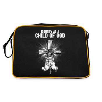 Identifiez-vous comme un enfant de Dieu I Jésus - Sac Retro - noir/or - Dos