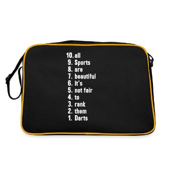 Drôles de dictons sportifs Darts Cadeau - Sac Retro - noir/or - Dos